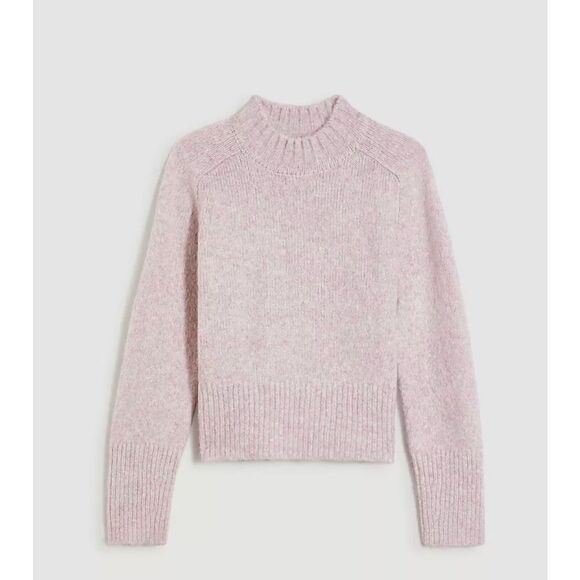 Ann Taylor Mock Neck Wool Blend Pink Sweater Small - Picture 1 of 5